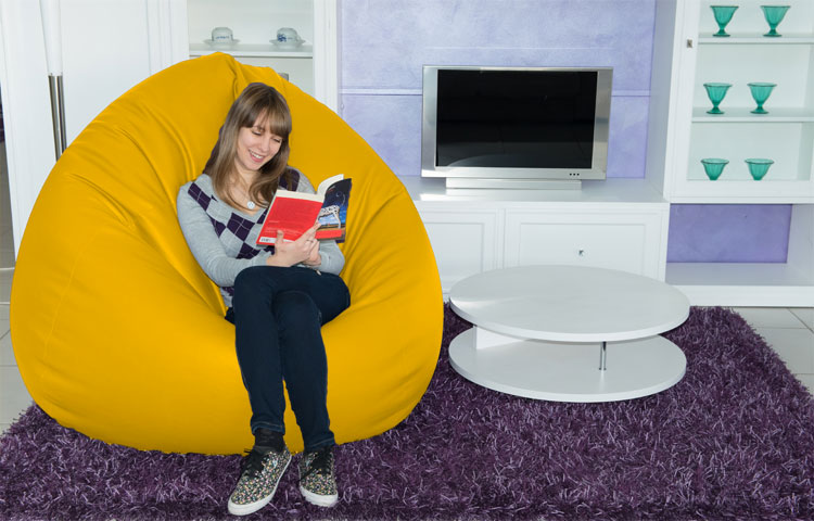 Sofa Soft Poirò Super - The classic pear-shaped bean bag pouf