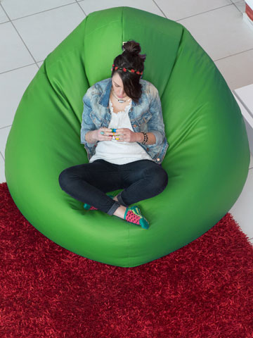 Sofa Soft Poirò Super - The classic pear-shaped bean bag pouf Super-sized