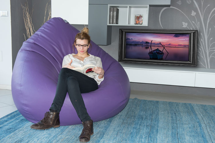 Sofa Soft Poirò Super - The classic pear-shaped bean bag pouf in huge format