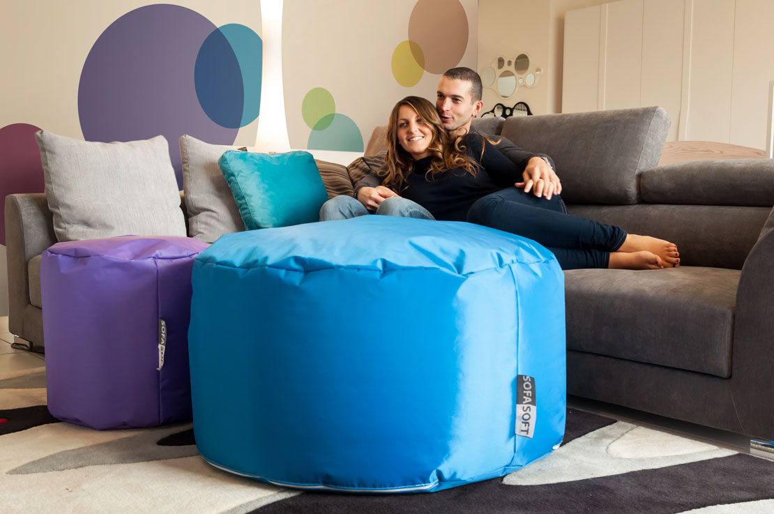 Sofa Soft Tubò Soft - The maxi cylindrical pouf - Combinable with other Sofa Soft